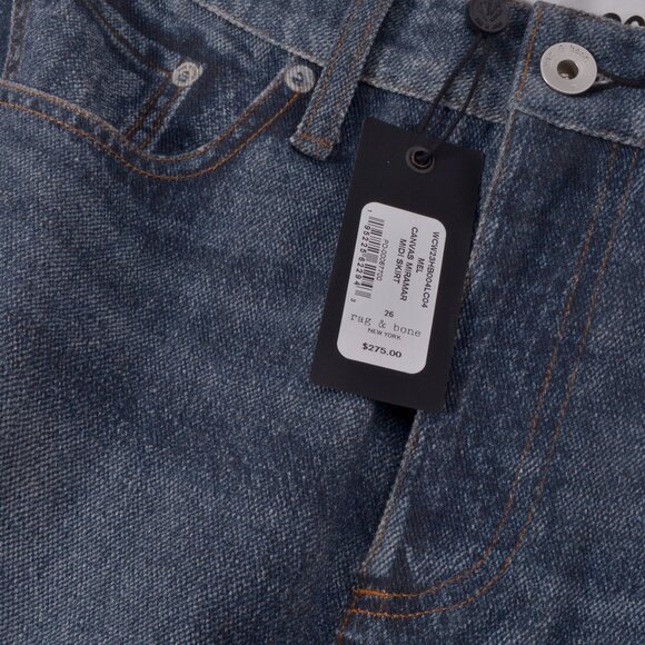 rag & bone Blue Denim Skirt - Picture 4 of 4